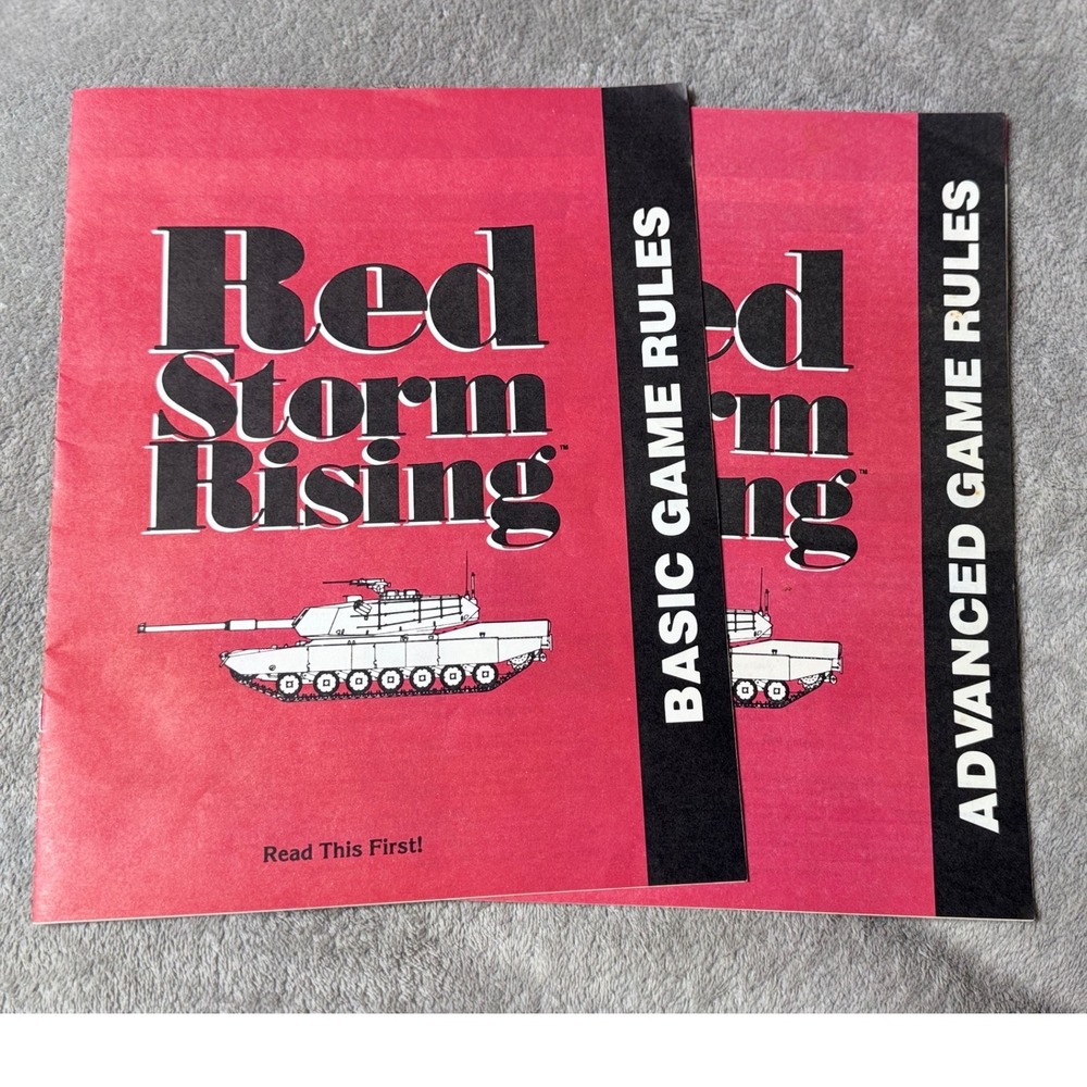 TSR Red Storm Rising Board Game Rulebooks Tom Clancy 1989 Basic & Advanced Rules